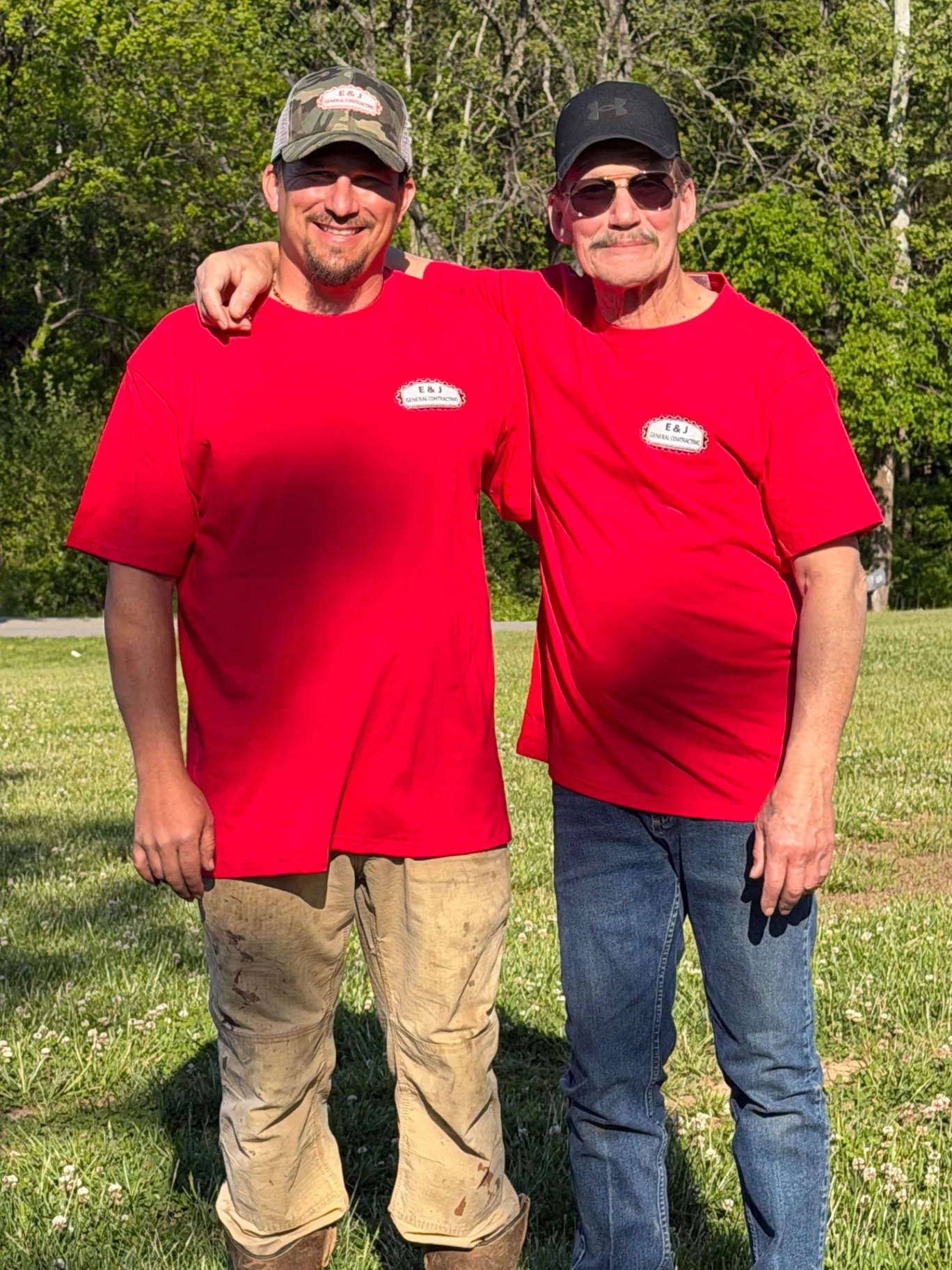 Eric Orm (son) and Jerry Orm (father) — owners of E & J General Contracting in Louisville, KY